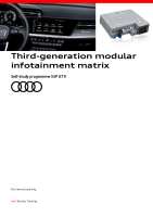 SSP 679 Third-generation modular infotainment matrix - Self-Study Programme
